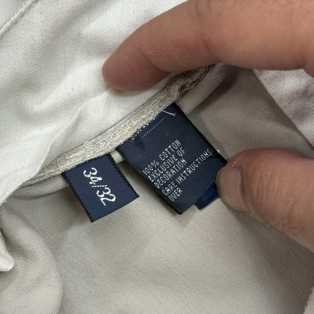 Polo by Ralph Lauren Preston Pants Khaki Chino Men's Sz 34x32 But Fits 34x31 in - Picture 10 of 16